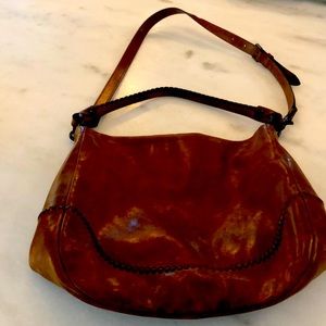 Dark tan Frye hobo bag